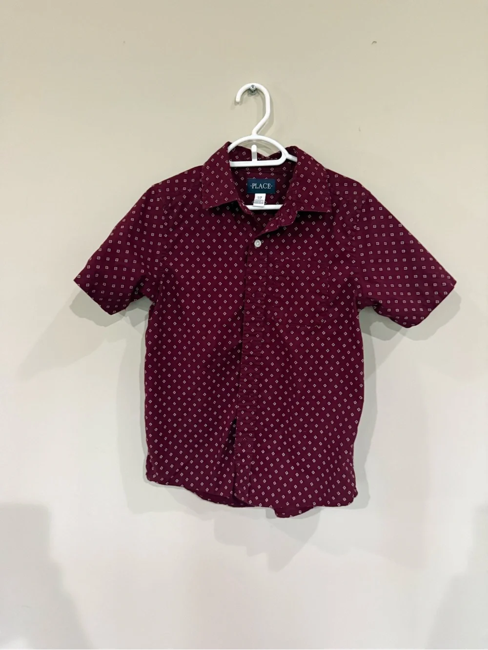 2! The Children's Place Maroon Button-Down Shirts with Pattern